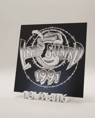 POD CRAFT - Now Playing Plak Sergileme Standı - Beyaz