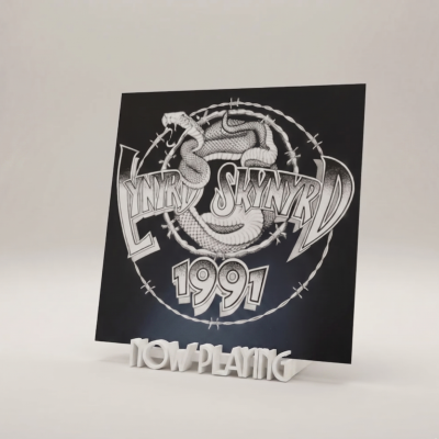 Now Playing Plak Sergileme Standı - Beyaz