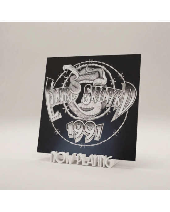 POD CRAFT - Now Playing Plak Sergileme Standı - Beyaz POD CRAFT - Now Playing Plak Sergileme Standı - Beyaz