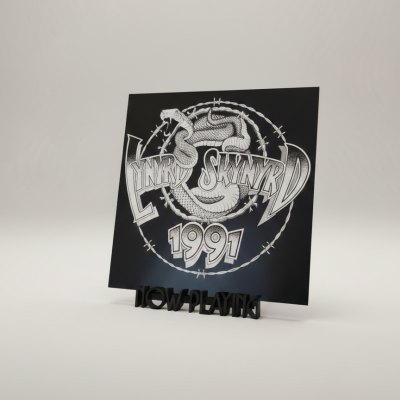 Now Playing Plak Sergileme Standı - Siyah