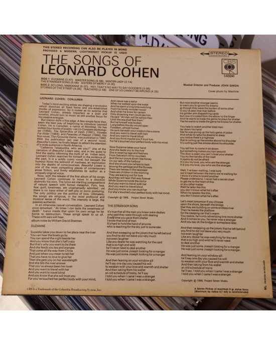 Leonard Cohen - Songs Of Leonard Cohen Leonard Cohen - Songs Of Leonard Cohen