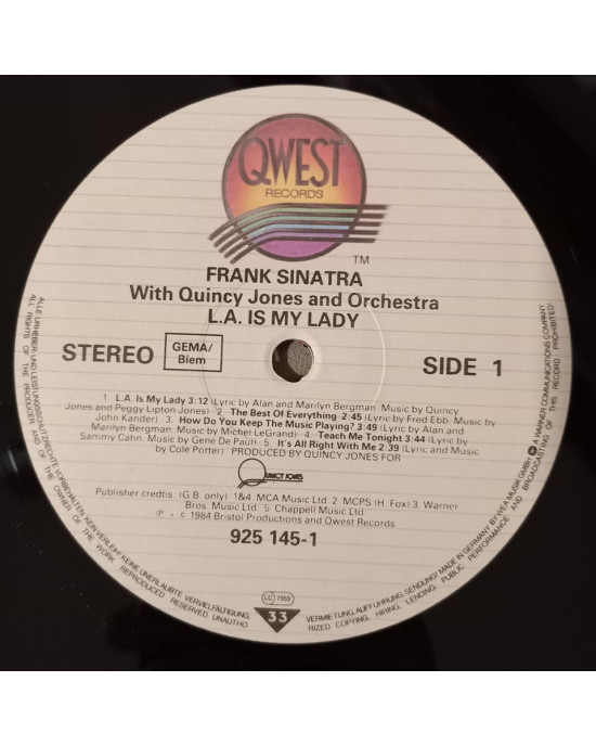 Frank Sinatra & Quincy Jones And Orchestra - L.A. Is My Lady Frank Sinatra & Quincy Jones And Orchestra - L.A. Is My Lady