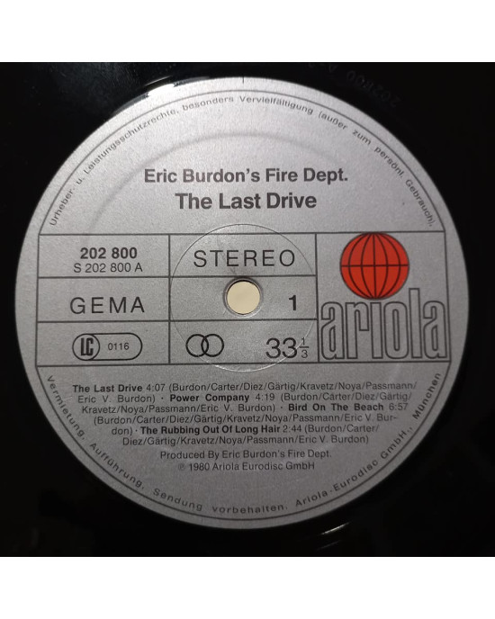 Eric Burdon's Fire Dept. - Last Drive Eric Burdon's Fire Dept. - Last Drive