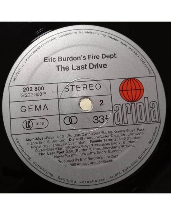 Eric Burdon's Fire Dept. - Last Drive Eric Burdon's Fire Dept. - Last Drive