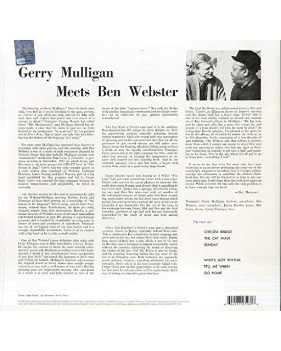 Gerry Mulligan - Meets Ben Webster Gerry Mulligan - Meets Ben Webster