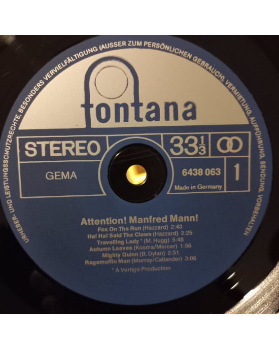 Manfred Mann - Attention! Manfred Mann! Manfred Mann - Attention! Manfred Mann!