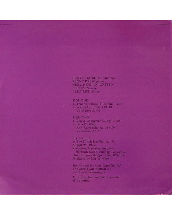 Dexter Gordon - Swiss Nights Vol.1 Dexter Gordon - Swiss Nights Vol.1