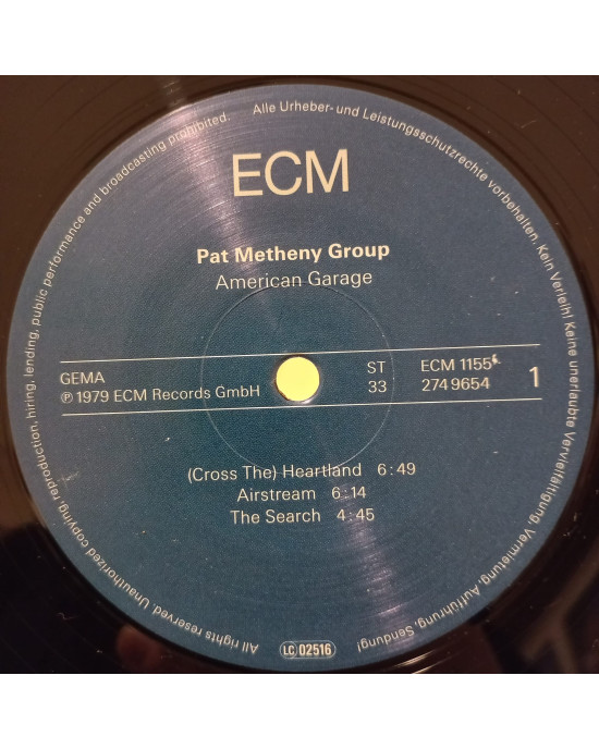 Pat Metheny Group - American Garage - ECM Pat Metheny Group - American Garage - ECM