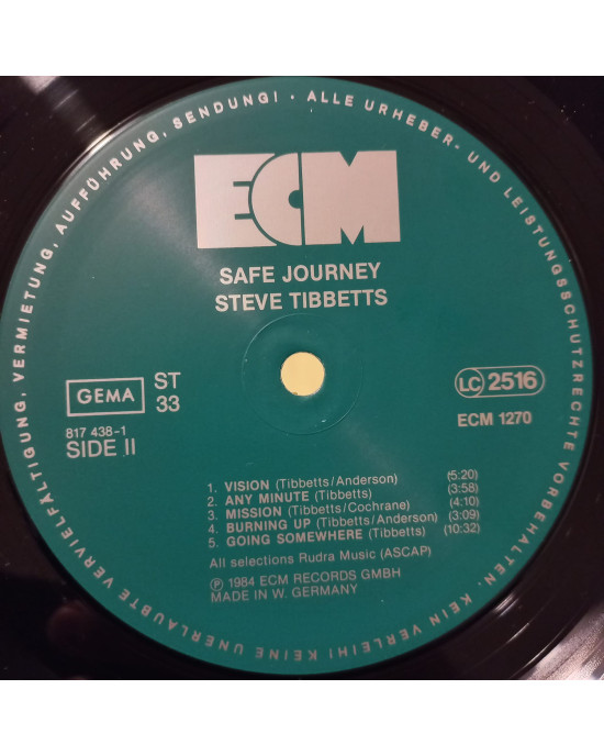 Steve Tibbetts - Safe Journey - ECM Steve Tibbetts - Safe Journey - ECM
