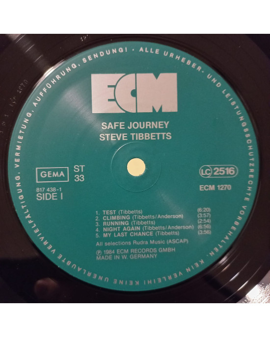 Steve Tibbetts - Safe Journey - ECM Steve Tibbetts - Safe Journey - ECM