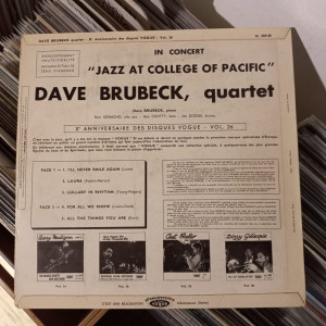 The Dave Brubeck Quartet With Paul Desmond - In Concert "Jazz At College Of Pacific"