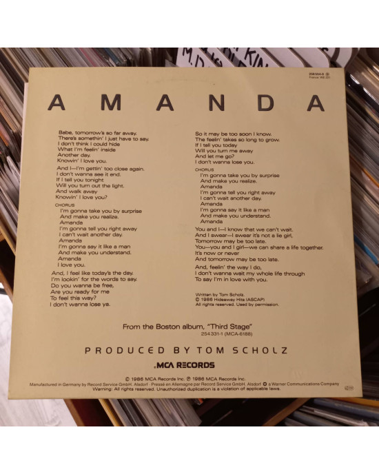 Boston - Amanda - Maxi Single Boston - Amanda - Maxi Single