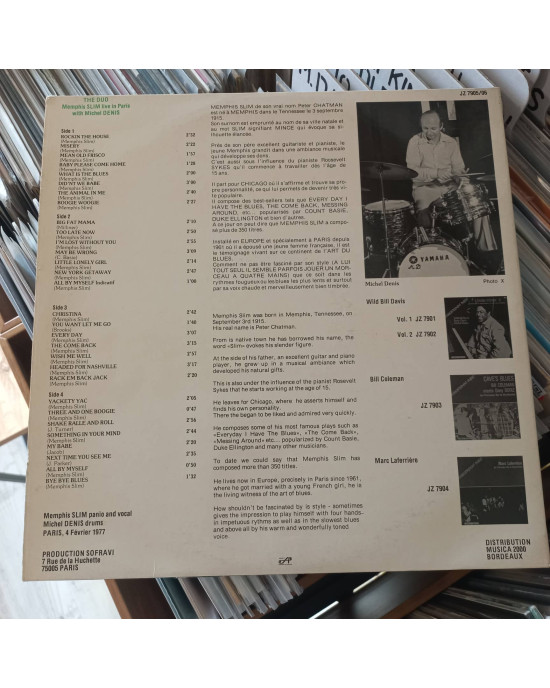 Memphis Slim & Michel Denis - Live In Paris - Memphis Slim İmzalı Memphis Slim & Michel Denis - Live In Paris - Memphis Slim İmzalı