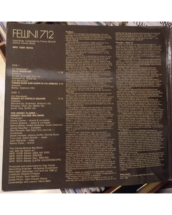 The Kenny Clarke / Francy Boland Big Band - Fellini 712 The Kenny Clarke / Francy Boland Big Band - Fellini 712