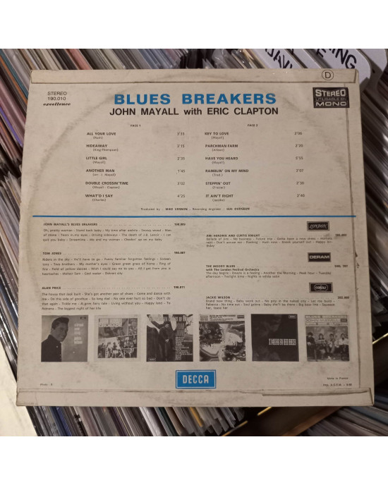 John Mayall With Eric Clapton - Blues Breakers - 1968 Fransa John Mayall With Eric Clapton - Blues Breakers - 1968 Fransa