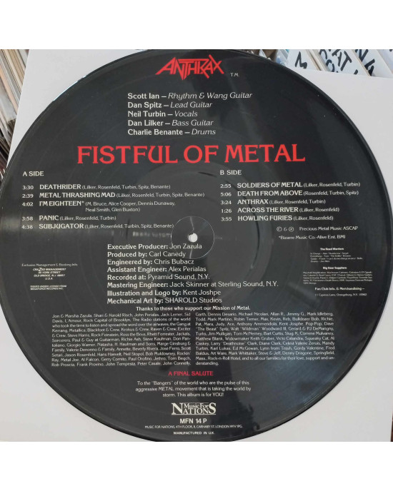 Anthrax - Fistful Of Metal - Picture Disc Anthrax - Fistful Of Metal - Picture Disc