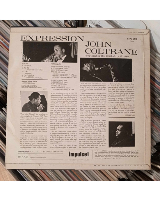 John Coltrane - Expression - 1968, İngiltere John Coltrane - Expression - 1968, İngiltere