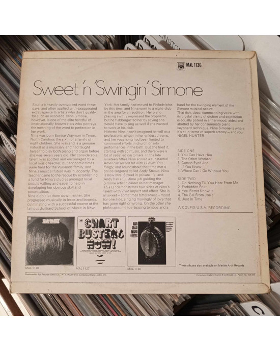 Nina Simone - Sweet 'N' Swingin' Simone Nina Simone - Sweet 'N' Swingin' Simone