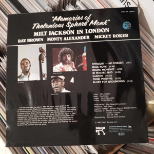 Milt Jackson - Milt Jackson In London "Memories Of Thelonious Sphere Monk" Milt Jackson - Milt Jackson In London "Memories Of Thelonious Sphere Monk"