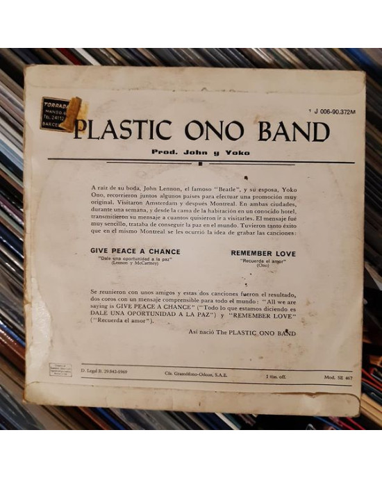 Plastic Ono Band - Give Peace A Chance / Remember Love - 45'lik Plastic Ono Band - Give Peace A Chance / Remember Love - 45'lik
