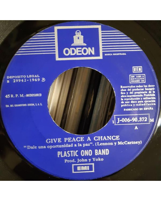 Plastic Ono Band - Give Peace A Chance / Remember Love - 45'lik Plastic Ono Band - Give Peace A Chance / Remember Love - 45'lik