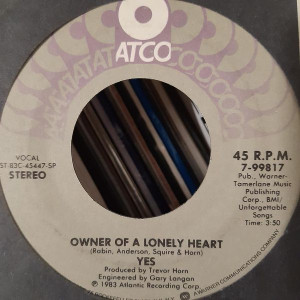 Yes - Owner Of A Lonely Heart / Our Song - 45'lik