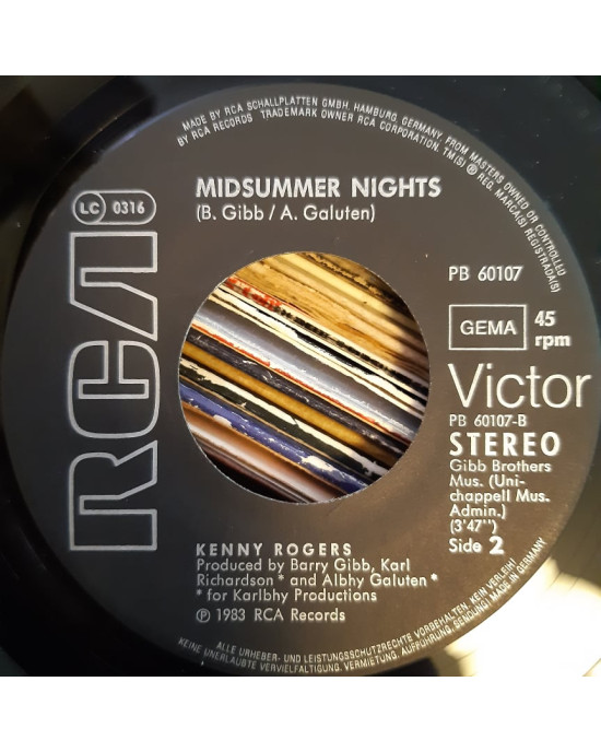Kenny Rogers & Dolly Parton - Islands In The Stream / Midsummer Nights - 45'lik