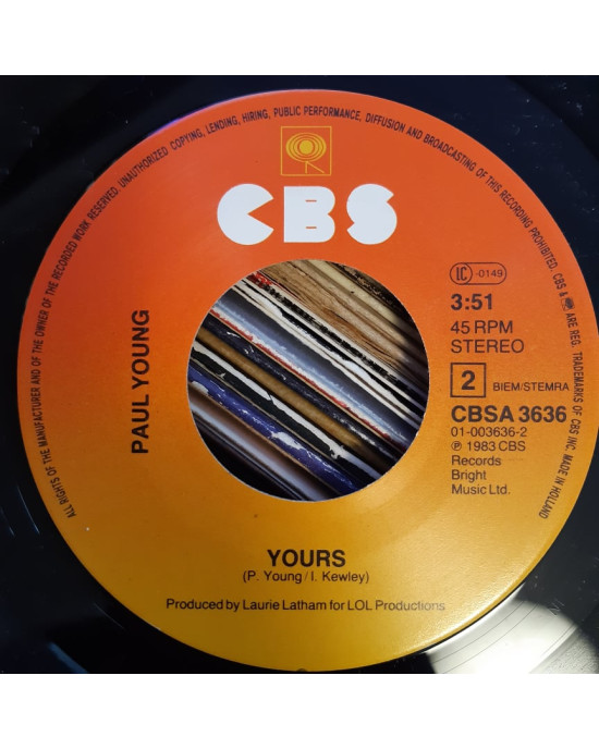 Paul Young - Come Back And Stay / Yours - 45'lik Paul Young - Come Back And Stay / Yours - 45'lik