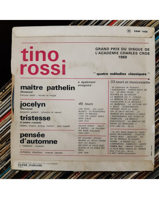 Tino Rossi - 4 Melodies Classiques - 45'lik Tino Rossi - 4 Melodies Classiques - 45'lik