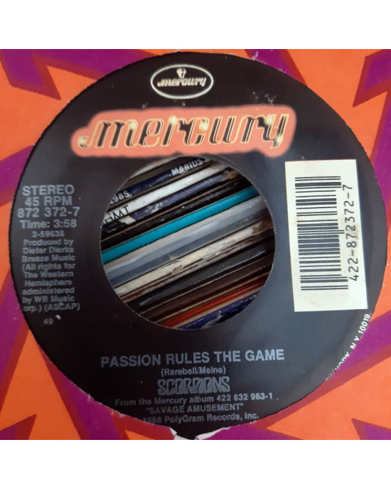 Scorpions – Passion Rules The Game - 45'lik Scorpions – Passion Rules The Game - 45'lik