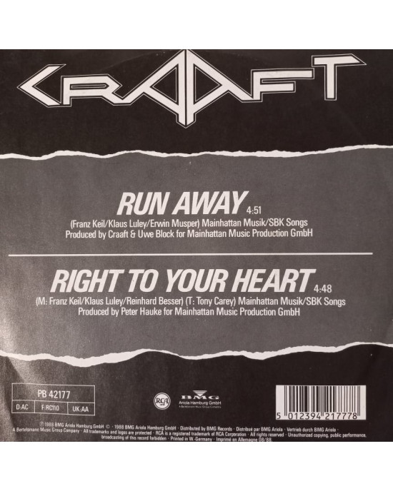 Craaft - Run Away - 45'lik Craaft - Run Away - 45'lik