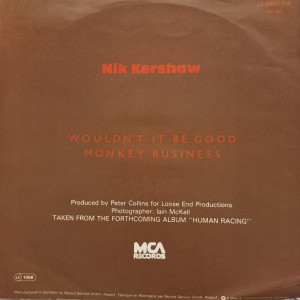Nik Kershaw - Wouldn't It Be Good - 45'lik Nik Kershaw - Wouldn't It Be Good - 45'lik