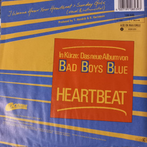 Bad Boys Blue - I Wanna Hear Your Heartbeat - 45'lik Bad Boys Blue - I Wanna Hear Your Heartbeat - 45'lik