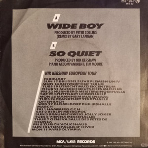 Nik Kershaw - Wide Boy - 45'lik Nik Kershaw - Wide Boy - 45'lik