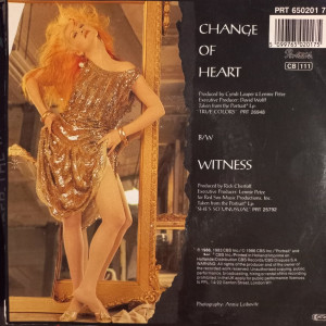 Cyndi Lauper - Change Of Heart - 45'lik