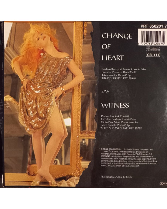 Cyndi Lauper - Change Of Heart - 45'lik