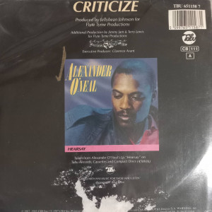 Alexander O'Neal - Criticize - 45'lik Alexander O'Neal - Criticize - 45'lik