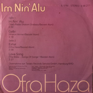 Ofra Haza - Im Nin'Alu - 45'lik Ofra Haza - Im Nin'Alu - 45'lik