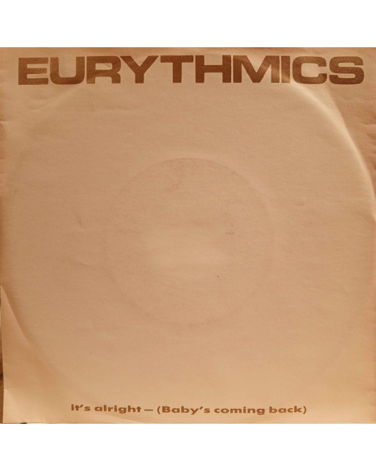Eurythmics - It's Alright - 45'lik Eurythmics - It's Alright - 45'lik