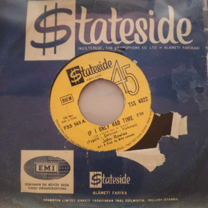 John Rowles - If I Only Had Time - 45'lik - 1968, Türkiye