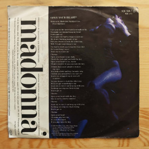 Madonna - Open Your Heart / White Heat - 45'lik