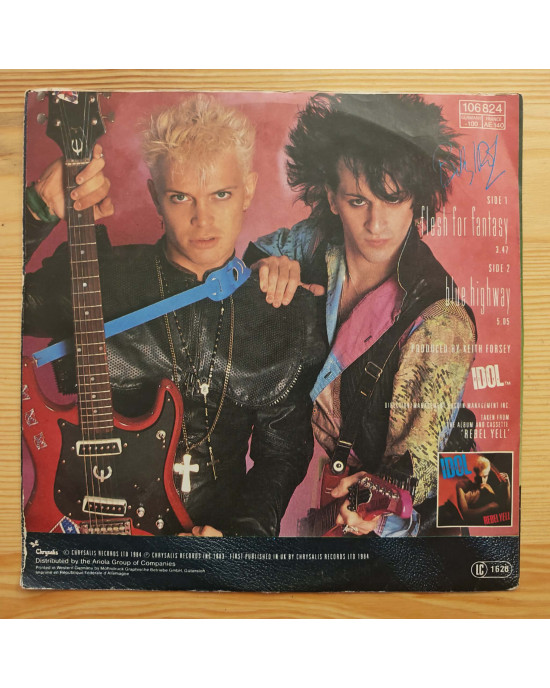 Billy Idol - Flesh For Fantasy / Blue Highway - 45'lik