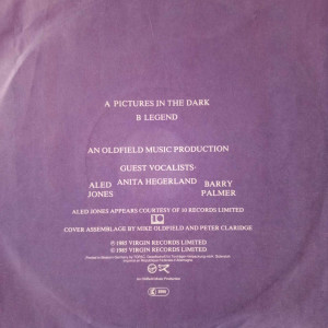 Mike Oldfield - Pictures In The Dark - 45'lik Mike Oldfield - Pictures In The Dark - 45'lik