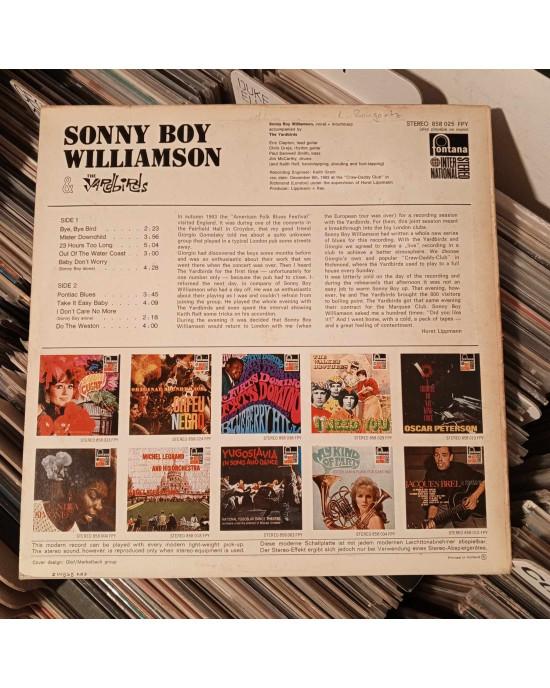 Sonny Boy Williamson & The Yardbirds - Sonny Boy Williamson & The Yardbirds Sonny Boy Williamson & The Yardbirds - Sonny Boy Williamson & The Yardbirds