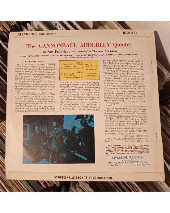 The Cannonball Adderley Quintet Featuring Nat Adderley - The Cannonball Adderley Quintet In San Francisco The Cannonball Adderley Quintet Featuring Nat Adderley - The Cannonball Adderley Quintet In San Francisco