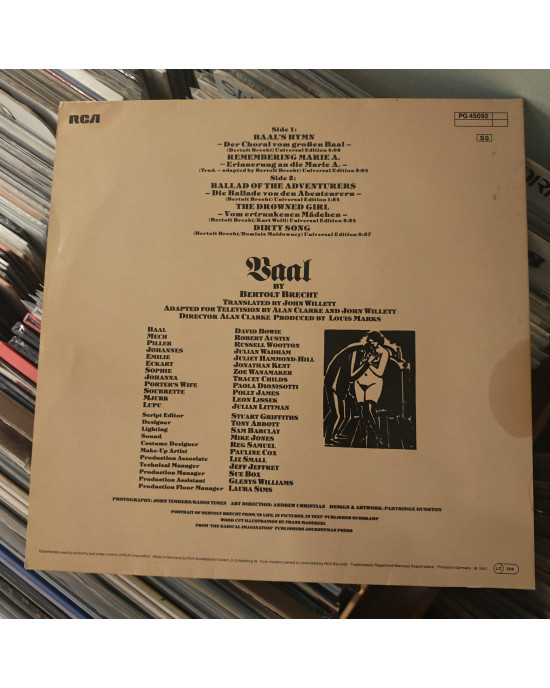 David Bowie - David Bowie In Bertolt Brecht's Baal David Bowie - David Bowie In Bertolt Brecht's Baal