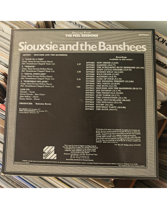 Siouxsie And The Banshees - The Peel Sessions - EP Siouxsie And The Banshees - The Peel Sessions - EP