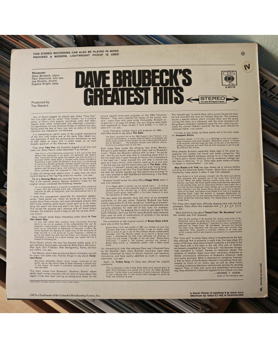 Dave Brubeck - Dave Brubeck's Greatest Hits Dave Brubeck - Dave Brubeck's Greatest Hits