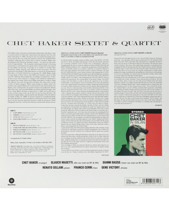 Chet Baker - Chet Baker Sextet & Quartet Chet Baker - Chet Baker Sextet & Quartet
