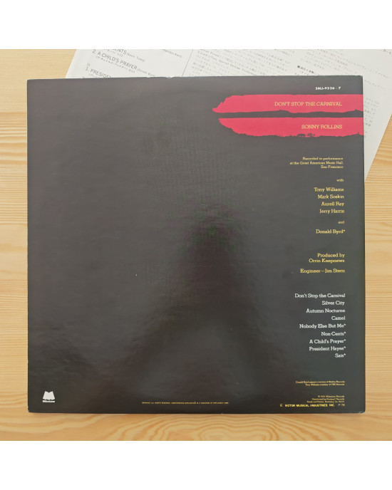 Sonny Rollins - Don't Stop The Carnival - 1978, Japonya